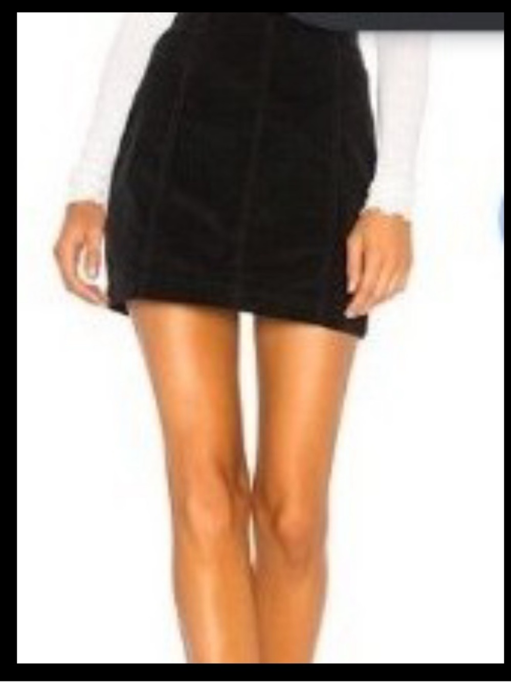 Free People navy Corduroy Mini Skirt with Panel Seams